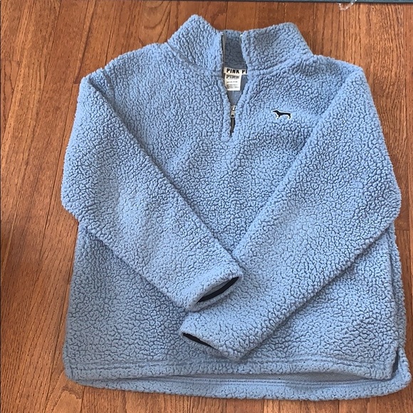 VS Pink blue Sherpa half zip - Picture 2 of 7